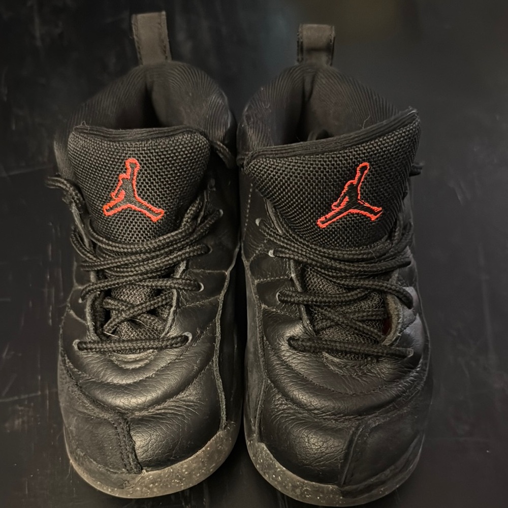 Jordan 12 Black and Red High-Top Sneakers